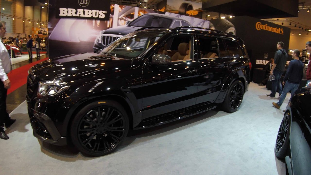 MB Mercedes Benz Brabus GLS 850 V8 Biturbo SUV X166 tuning show car black colour walkaround V1910