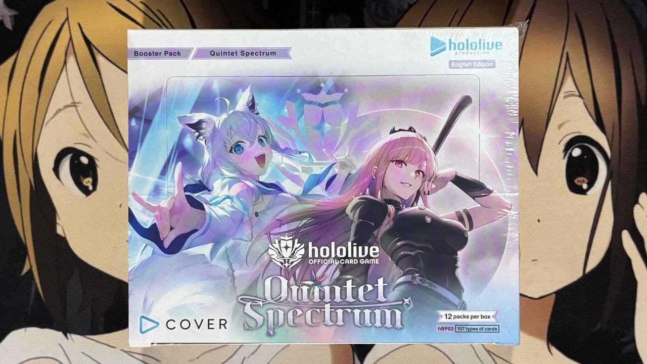 Открываем коробку с бустером Quintet Spectrum для карточной игры Hololive. Потрясающий рывок!