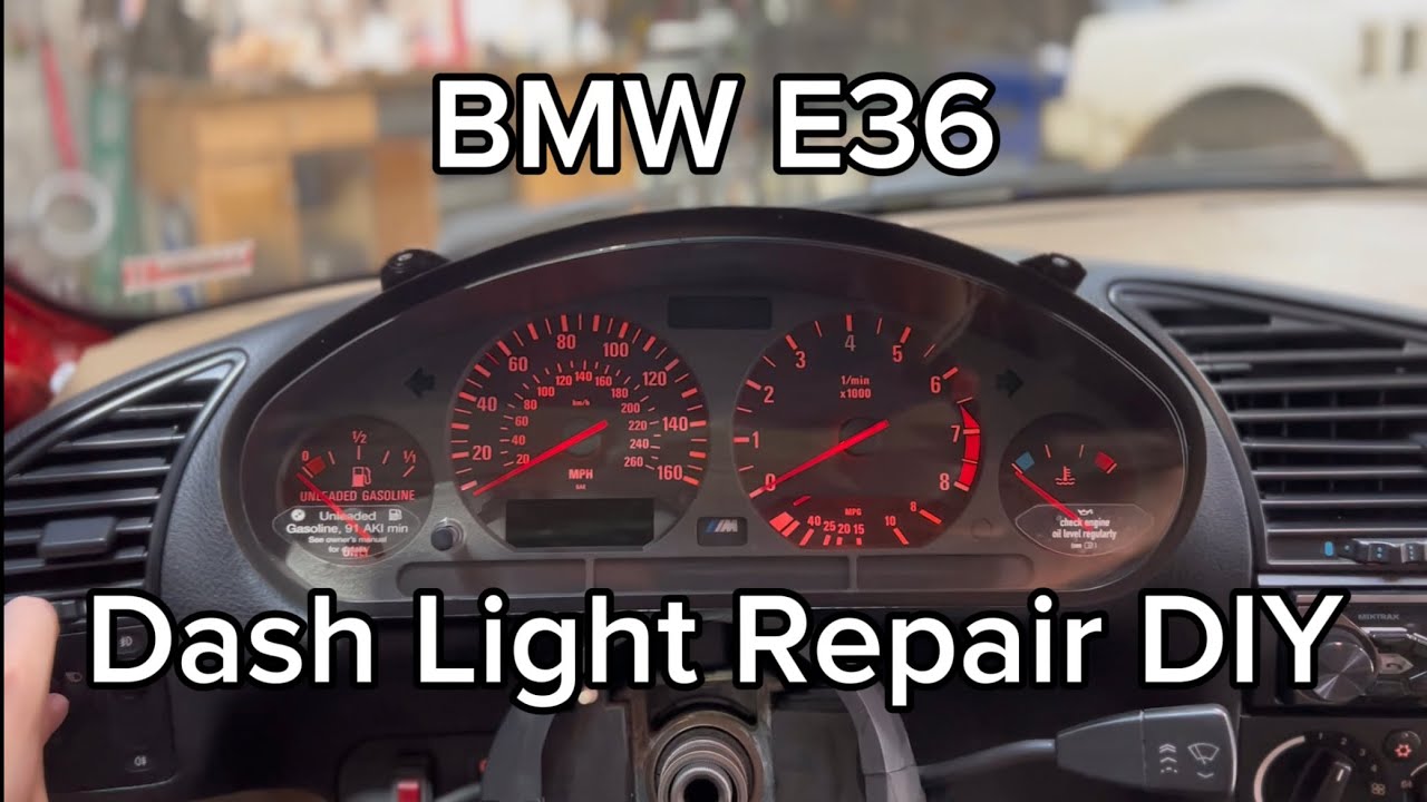BMW E36 Dashboard Light Repair  HOW-TO (Upgrade)