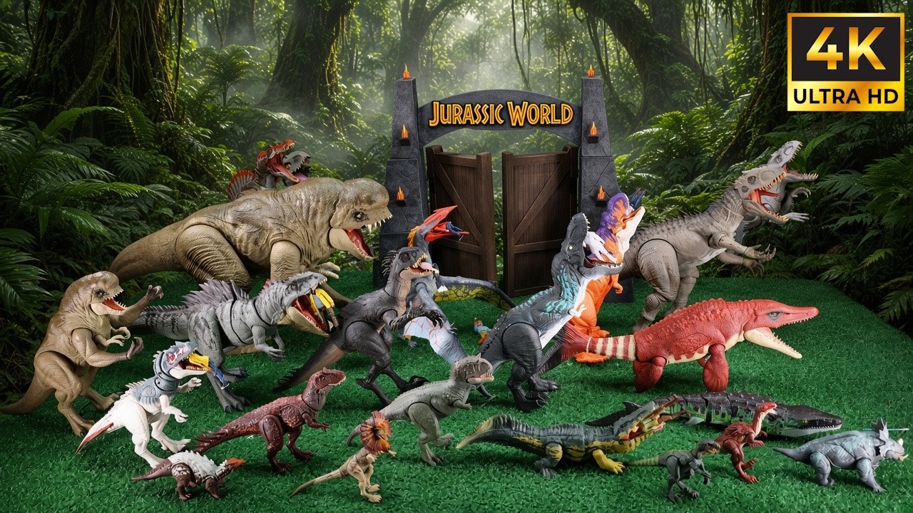 Unboxing 20 NOWYCH zabawek dinozaur&oacute;w Jurassic World Survival! 2026 (Super Colossal Distortus Rex)