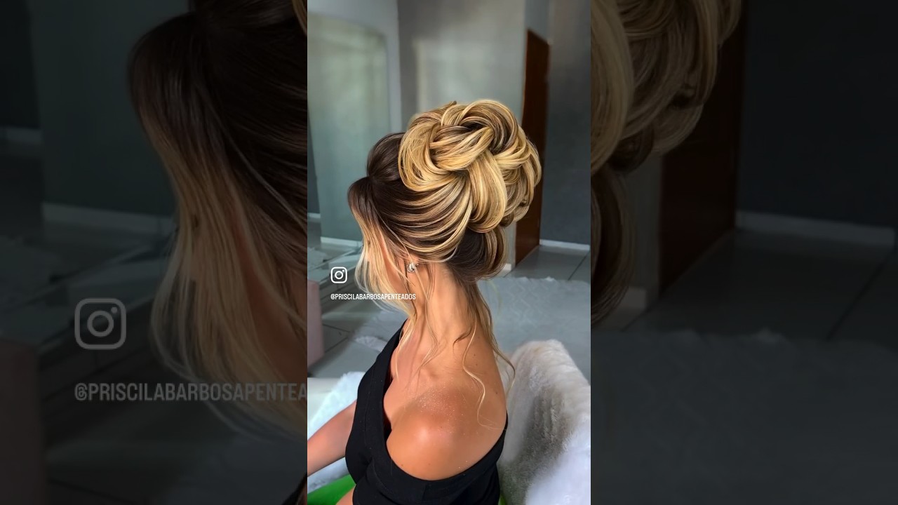 Penteado By Priscila Barbosa! #penteados #peinados #penteadonoiva #hairstyle