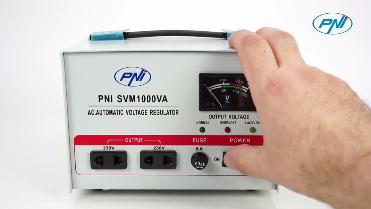 Stabilisateur de tension PNI SVM1000VA avec servomoteur, sortie 800W, 3,6A, 230V FR