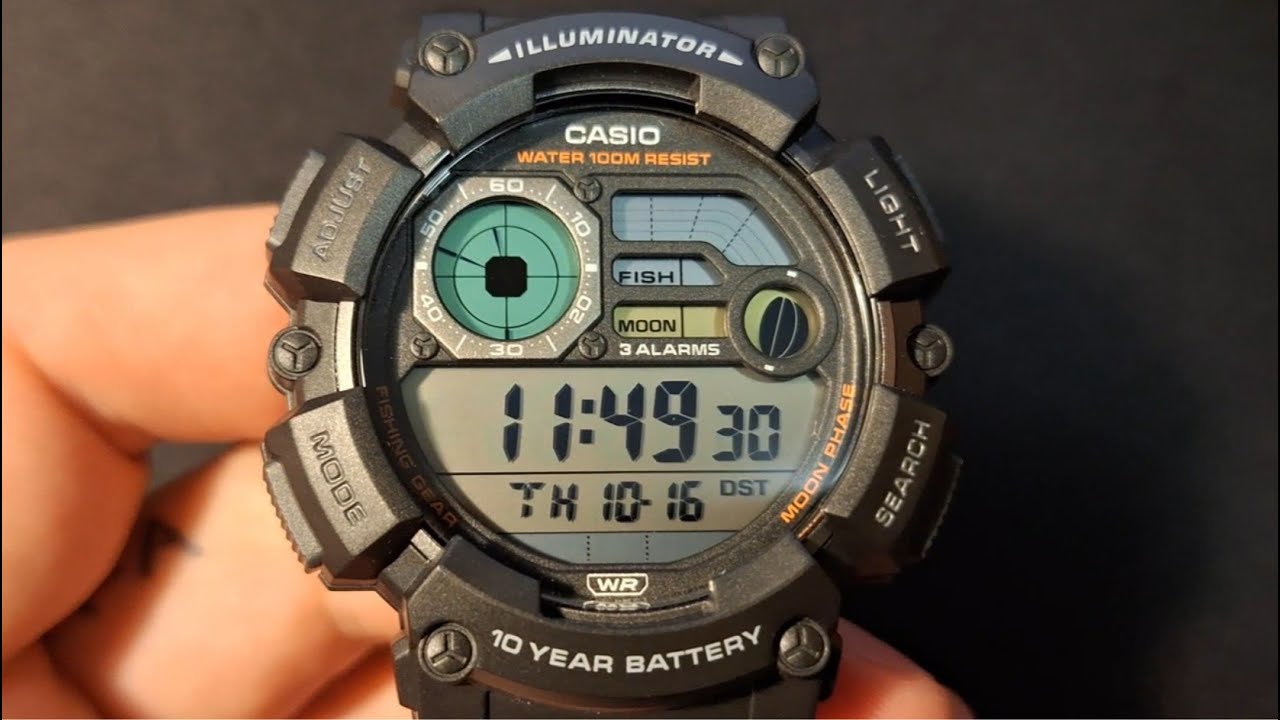 Wskazania brań? Coś dla wędkarzy i nie tylko - Casio WS-1500H