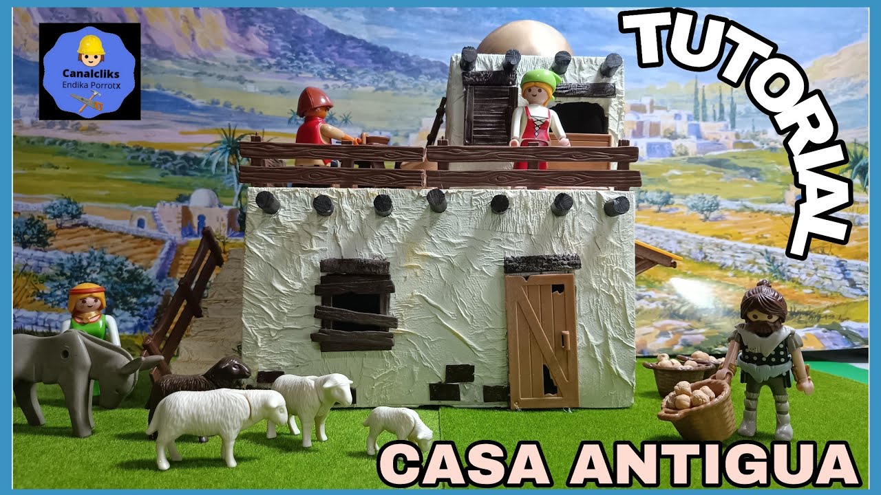 TUTORIAL: Casa antigua. Casa para Belén. Playmobil. paso a paso.