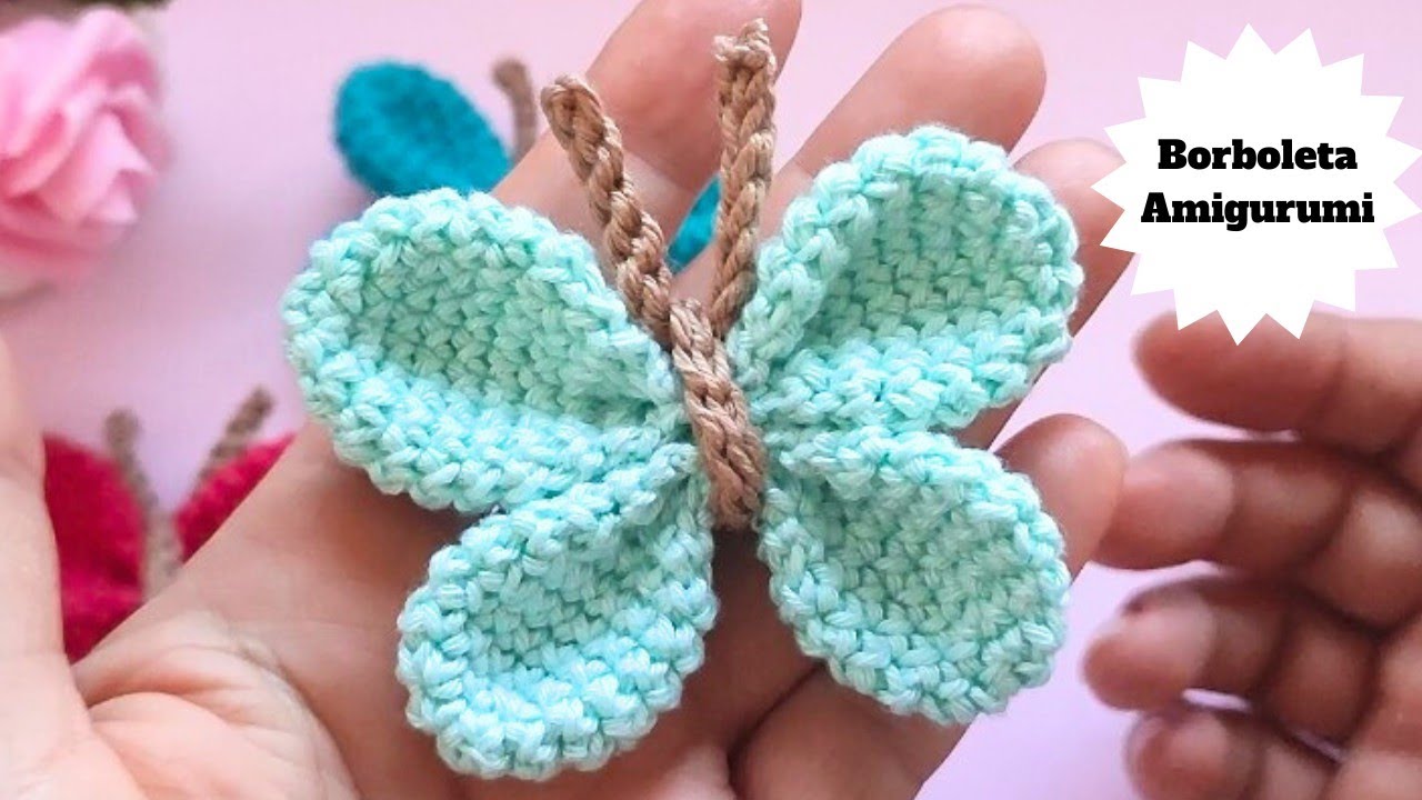 BORBOLETA AMIGURUMI /CHAVEIRO/PORTA MATERNIDADE/DECORAÇÃO QUARTO INFANTIL