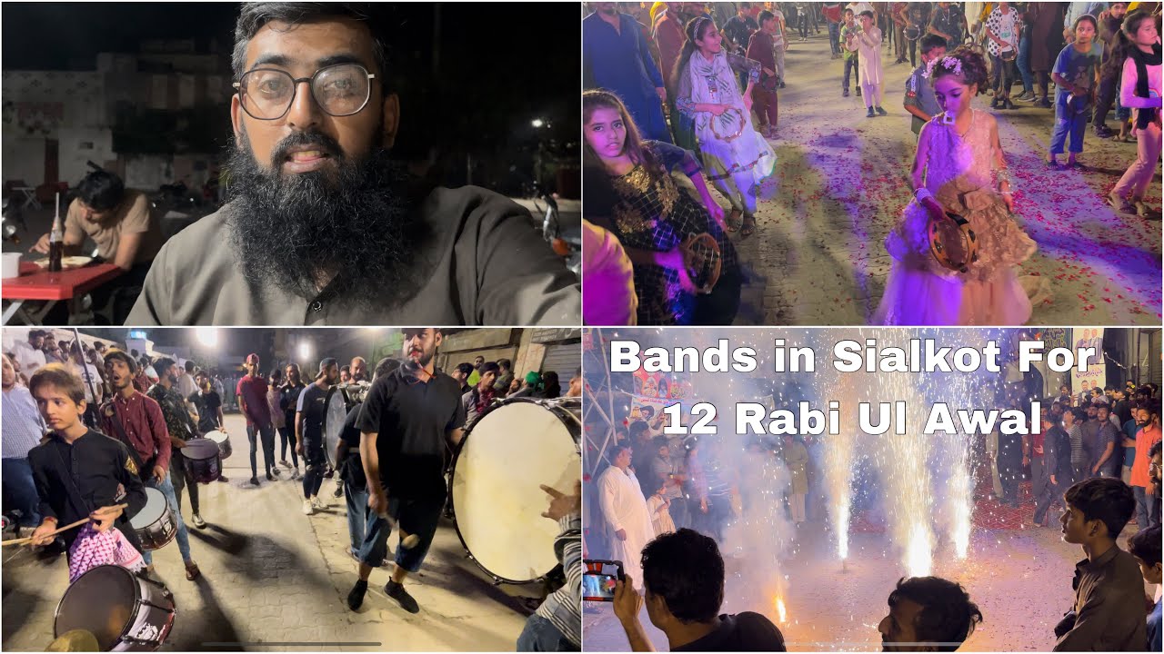 Bands In Sialkot for 12 Rabi Ul Awal | Kafi Arsa K Baad Muqabla dekha | Only in Sialkot 🇵🇰