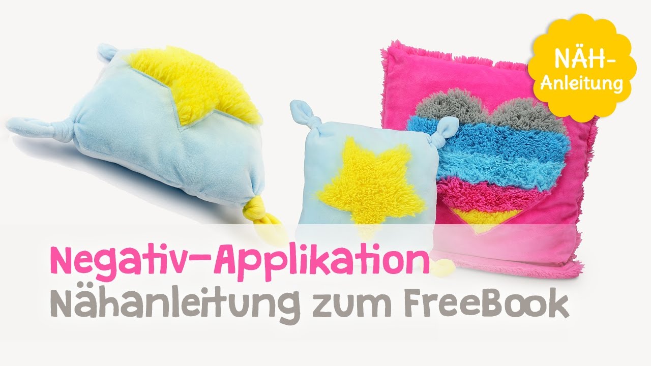 FreeBook – Anleitung Negativ Applikation nähen mit Zottelplüsch