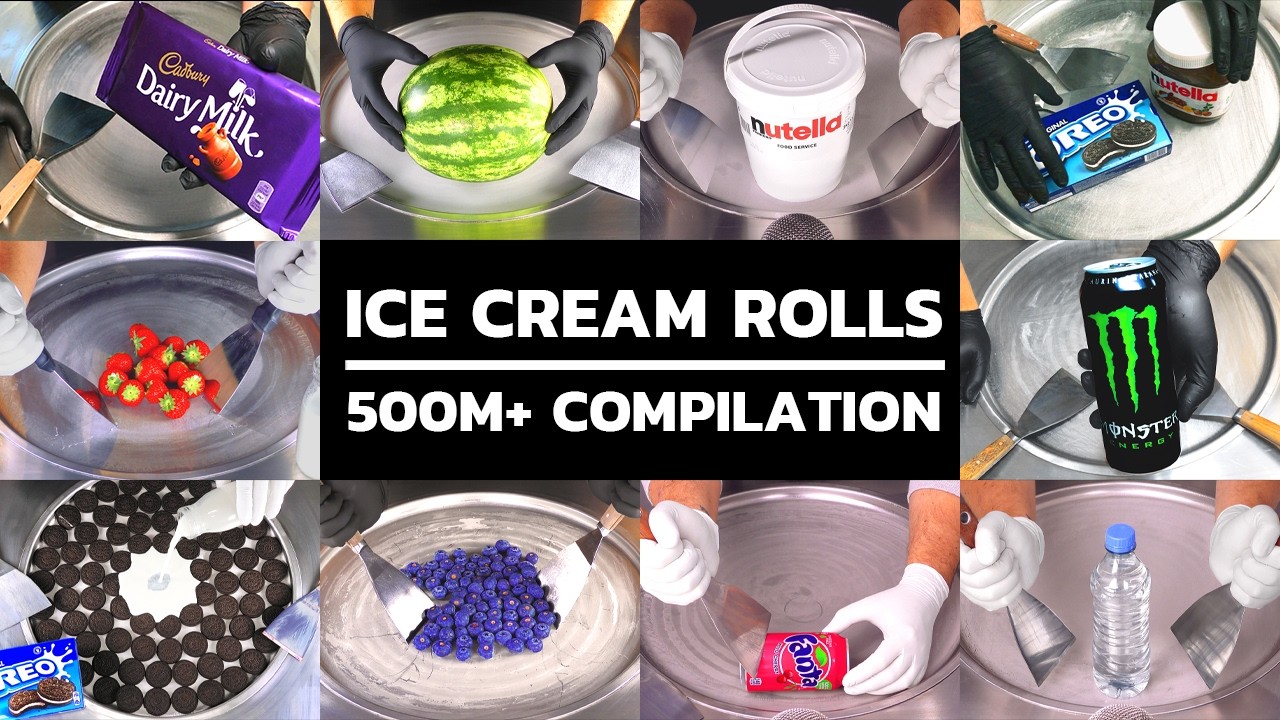 TOP 10 - Most Satisfying Ice Cream Rolls Compilation (ASMR)