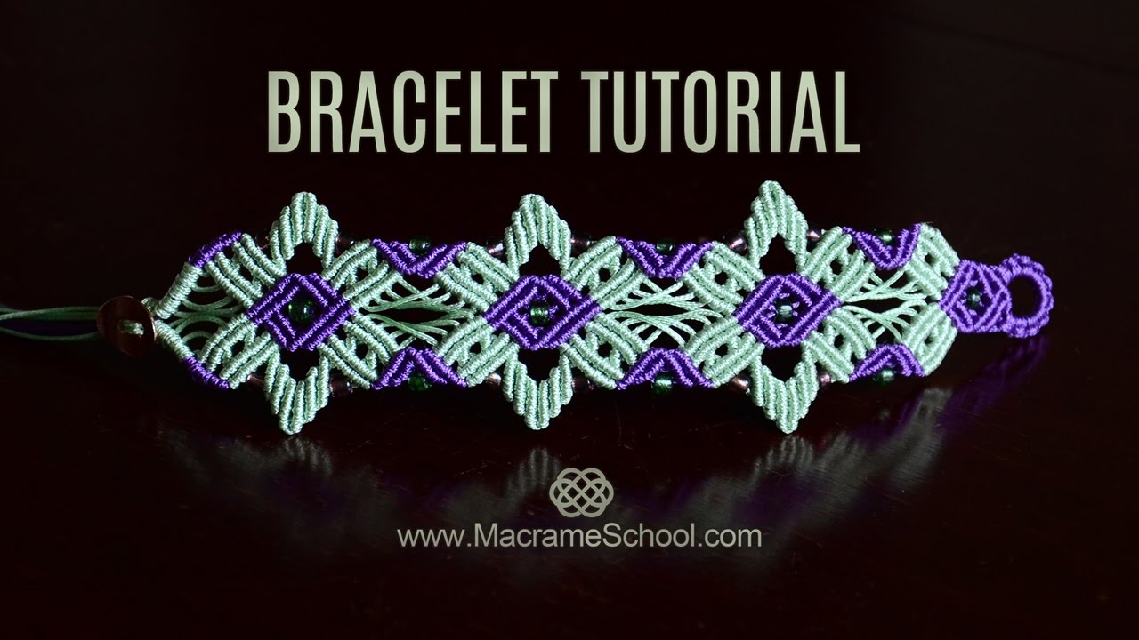 Star Flower Bracelet Tutorial by Macrame School