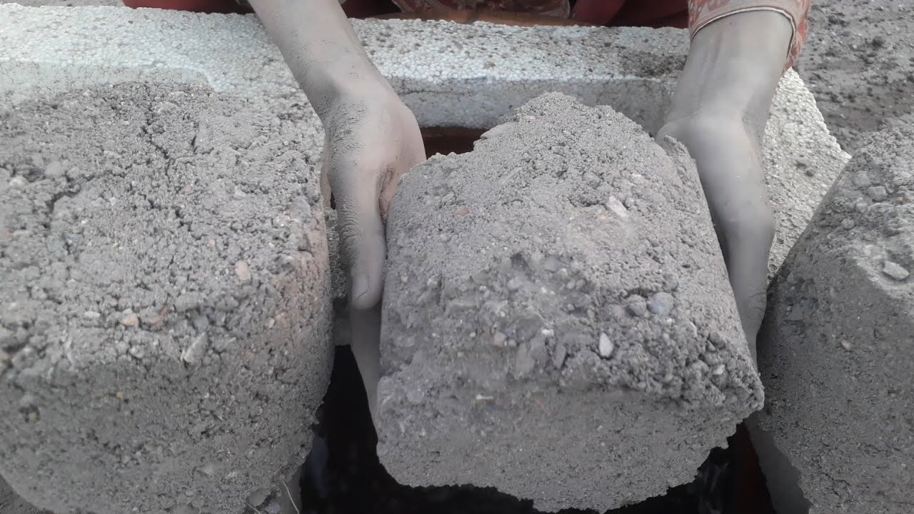 New bajri gritty thin cylinders shapes🥁❣️Water crumbling in thermopor tub+dry ASMR crumbling 💦🥹🔥💯