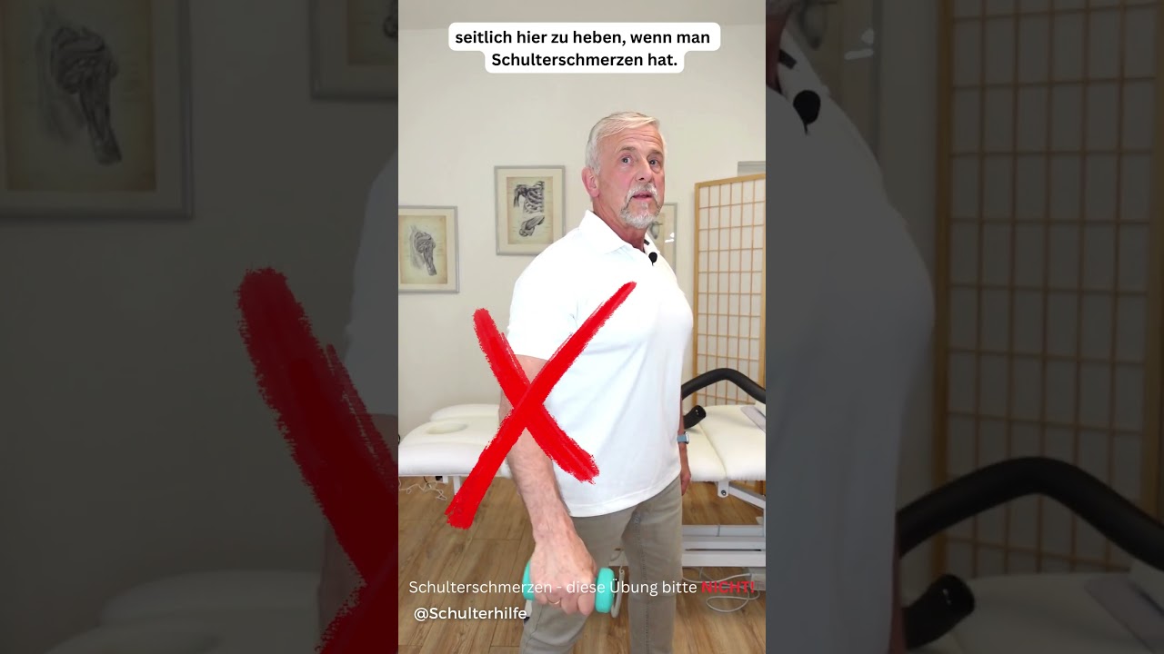 Vermeide diese &Uuml;bung bei Schulterschmerzen unbedingt!