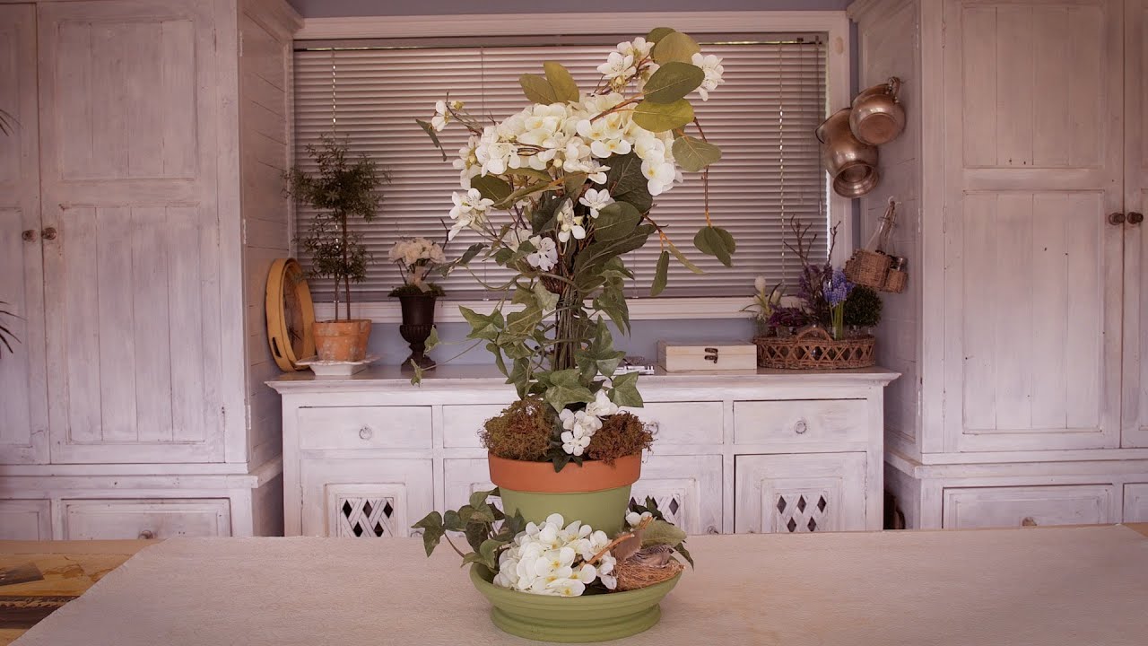Hydrangea and Ivy Topiary Floristry Arrangement
