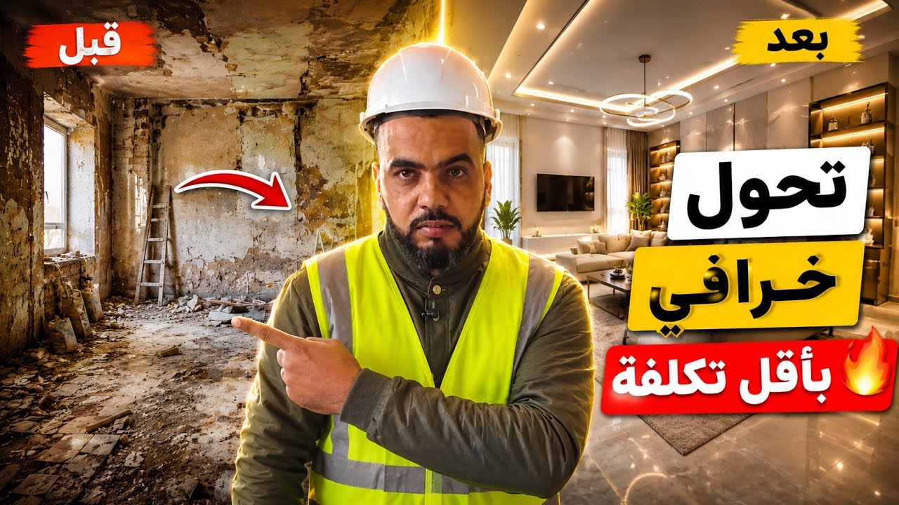 ‏جولة إصلاح شقة في السكن اقتصادي قبل وبعد افكر وإبداء استغلال مساحة ضيقة نتيجة واو✅