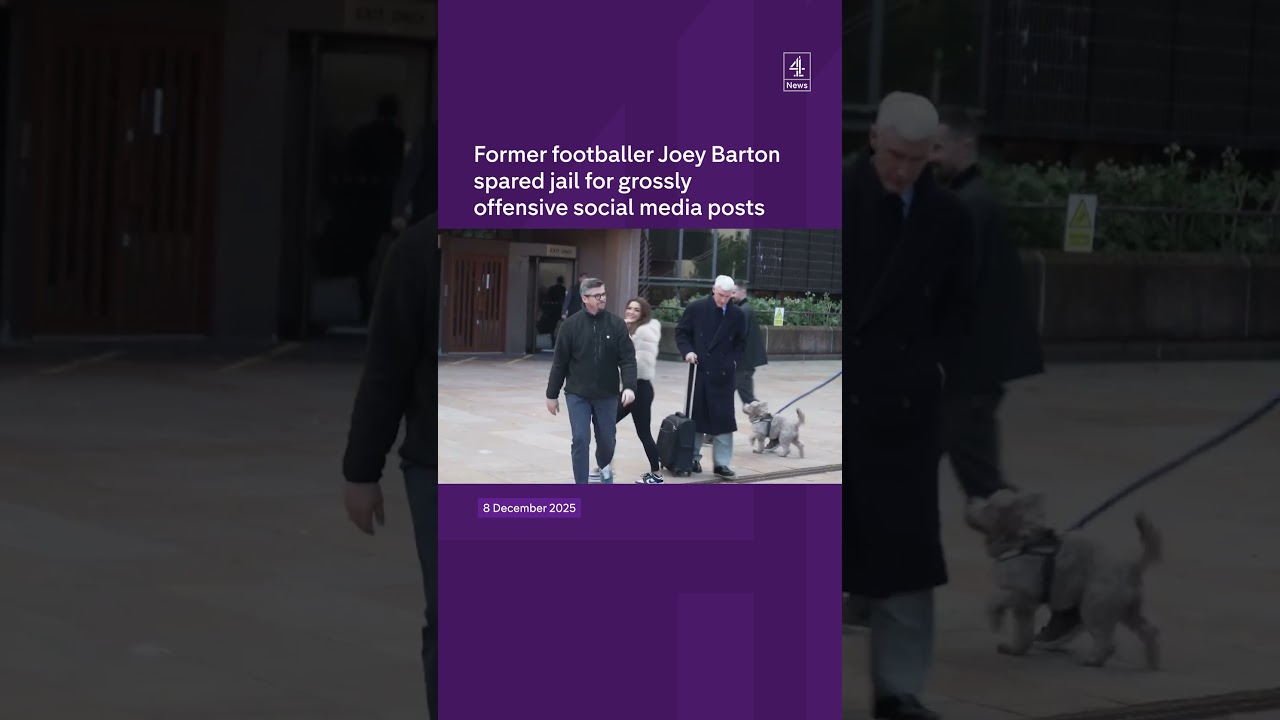 Former footballer Joey Barton spared jail for grossly offensive social media posts