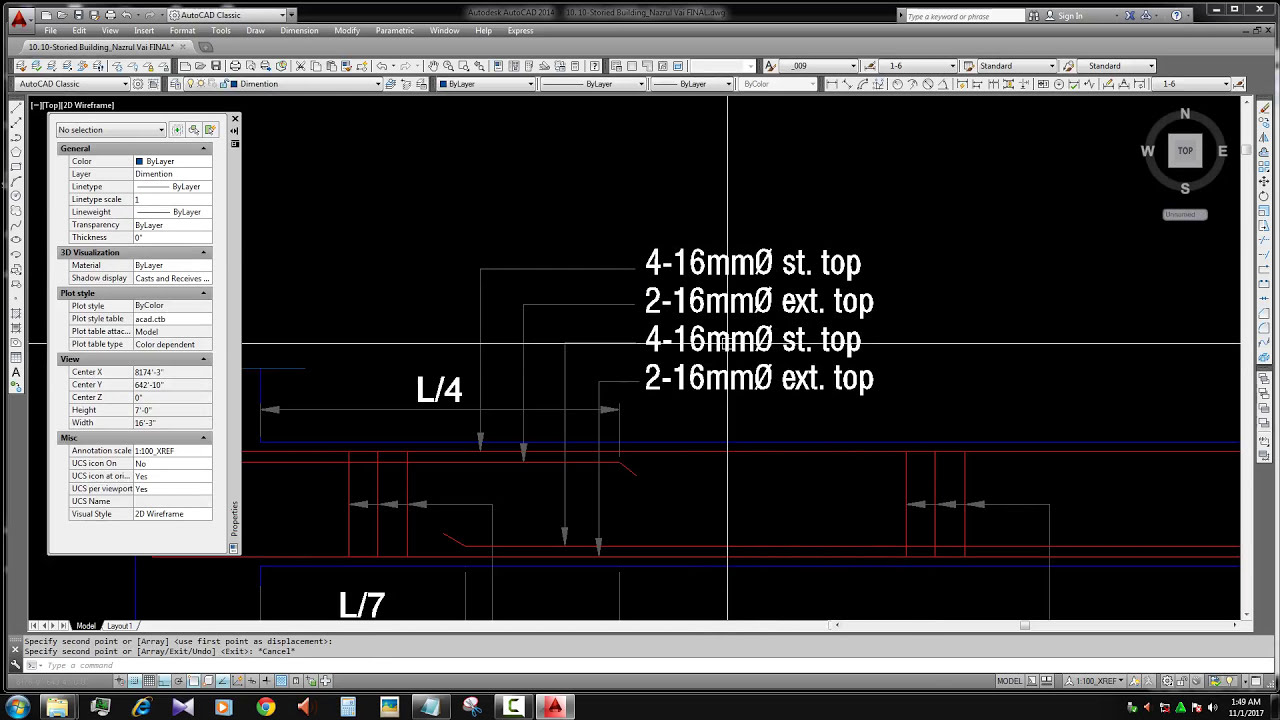 How to draw beam in AutoCAD