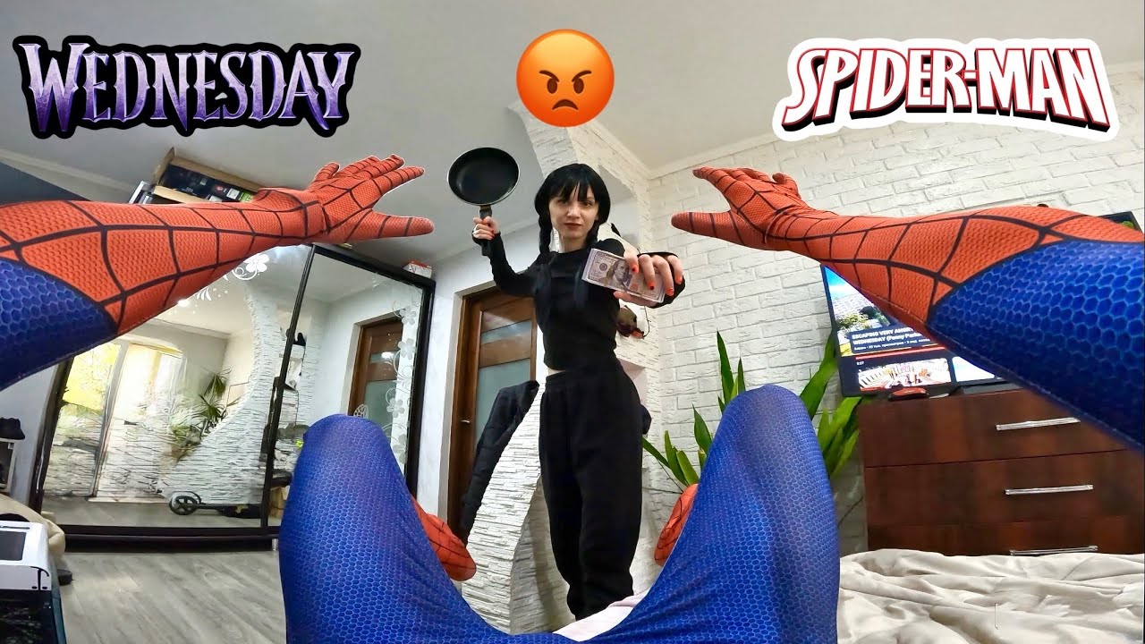 SPIDER-MAN CHASING ANGRY WEDNESDAY IN REAL LIFE (Parkour POV Chase) @Piro.j0k 