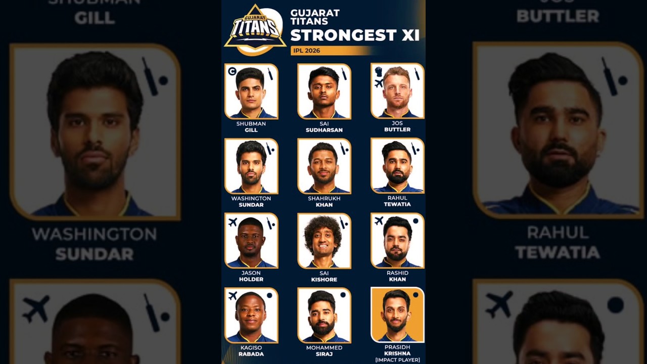 Gujarat Titans Playing XI Ipl 2026 || gt playing 11 2026 💥, gt new team 2026 #ipl2026
