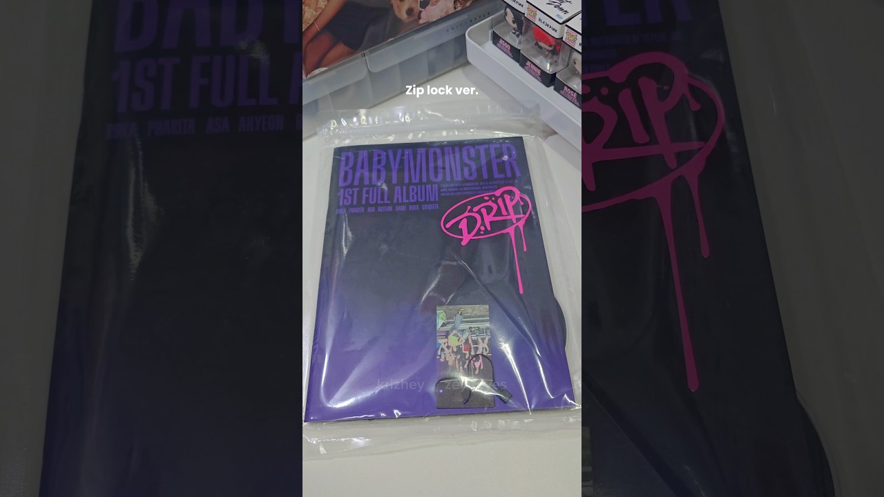 My baemon albums have finally arrived!! Unboxing Babymonster's 1st full album - Drip (Zip lock ver.)