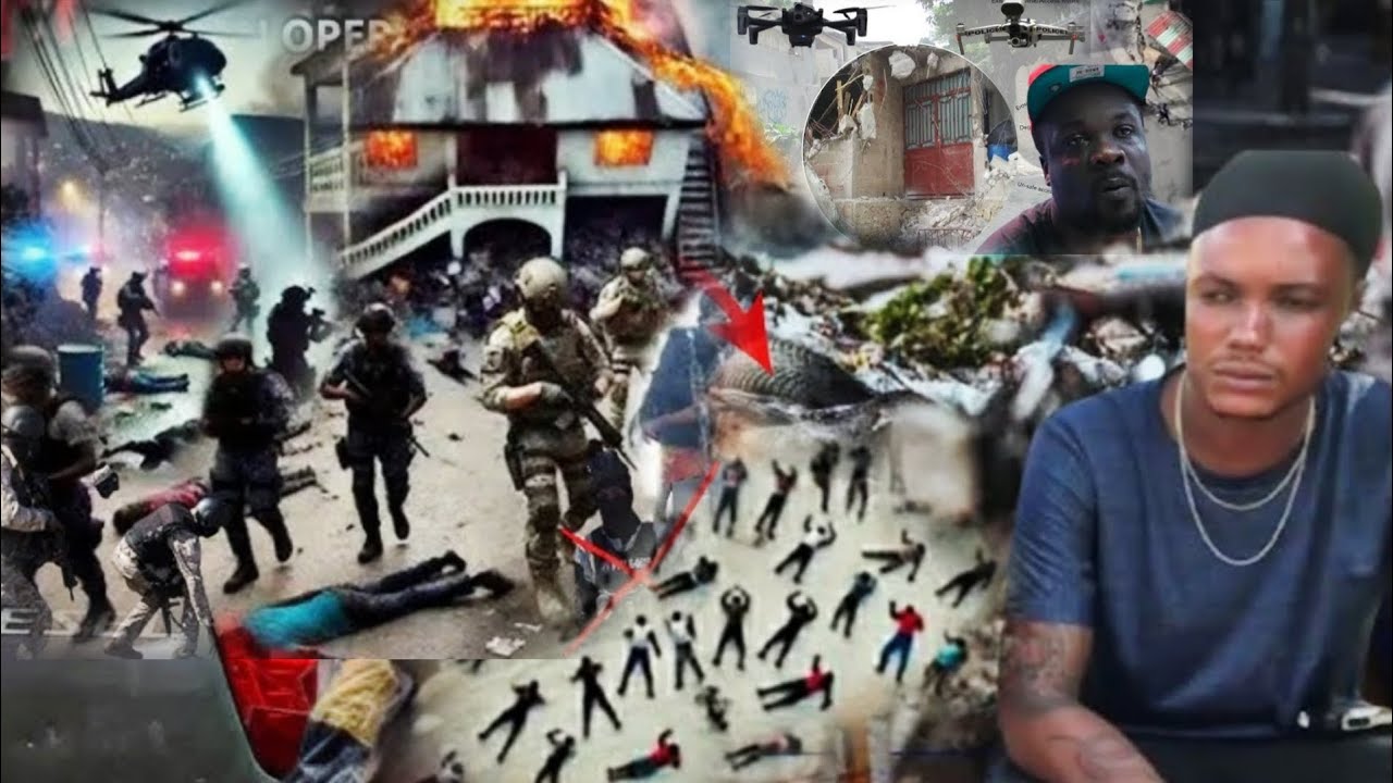 20Jan - Pèp La Rache 14 Bandi Kap Kouri Pou Drone, Task Force Ak Lapolis Bonbade Luckson Bandi Tonbe