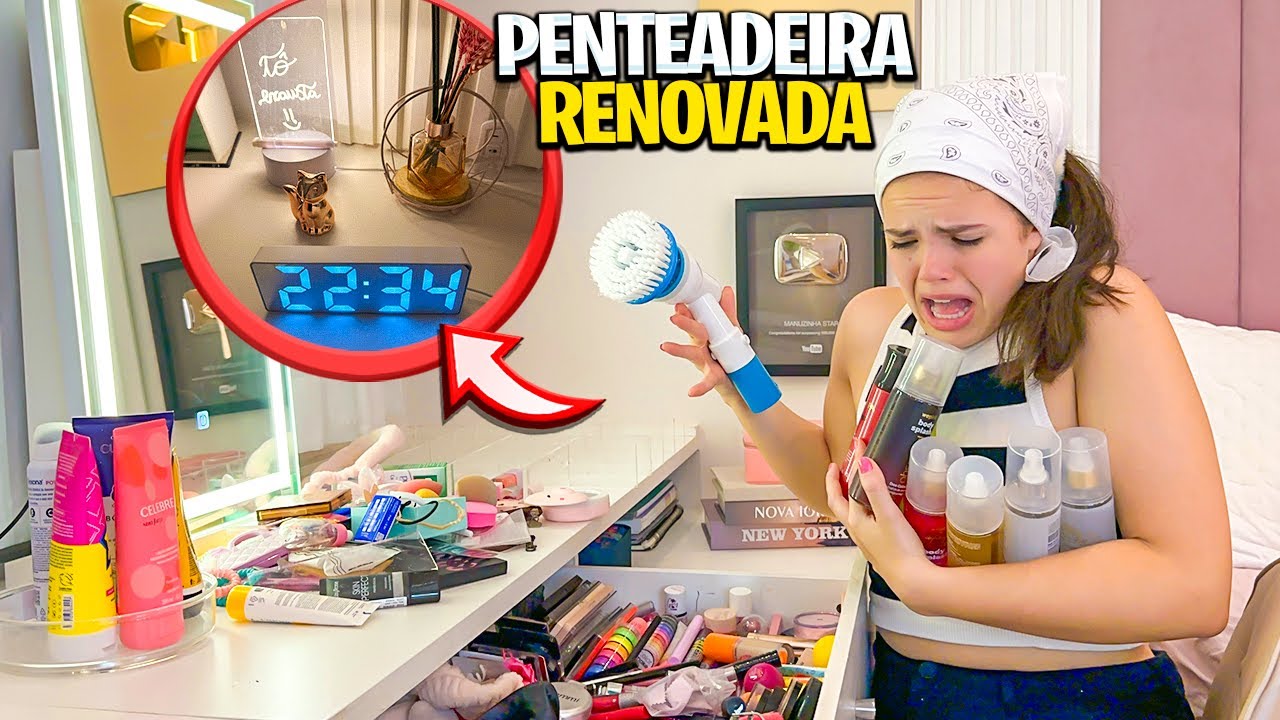 FAXINEI minha PENTEADEIRA COM NOVIDADES 2024 **organizando