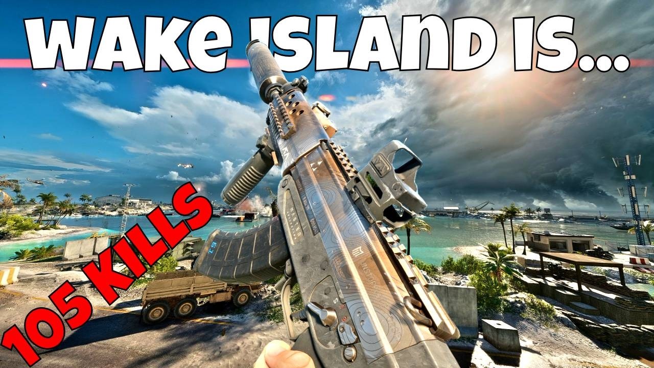 105 Kill Gameplay on the NEW WAKE ISLAND Map (First Impressions)