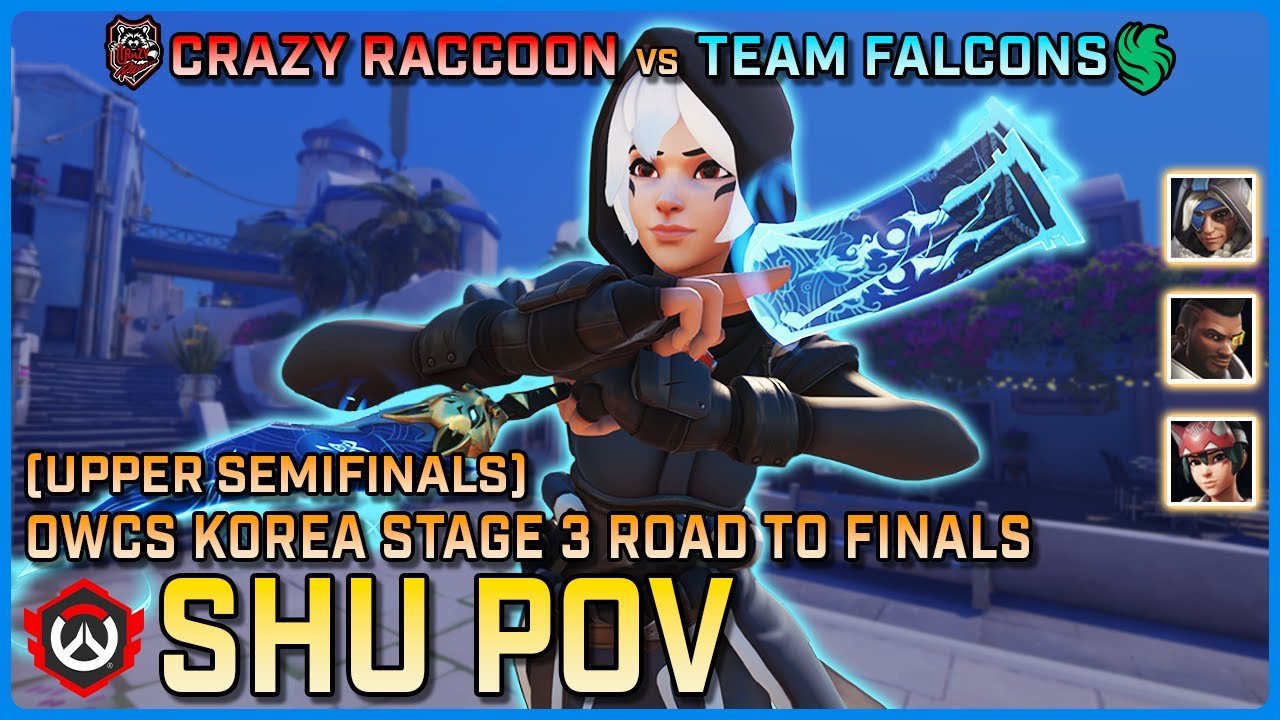 [ Shu ] Simply the Support GOAT | Crazy Raccoon vs Falcons | OWCS KOR Road to Finals Upper Semifinal