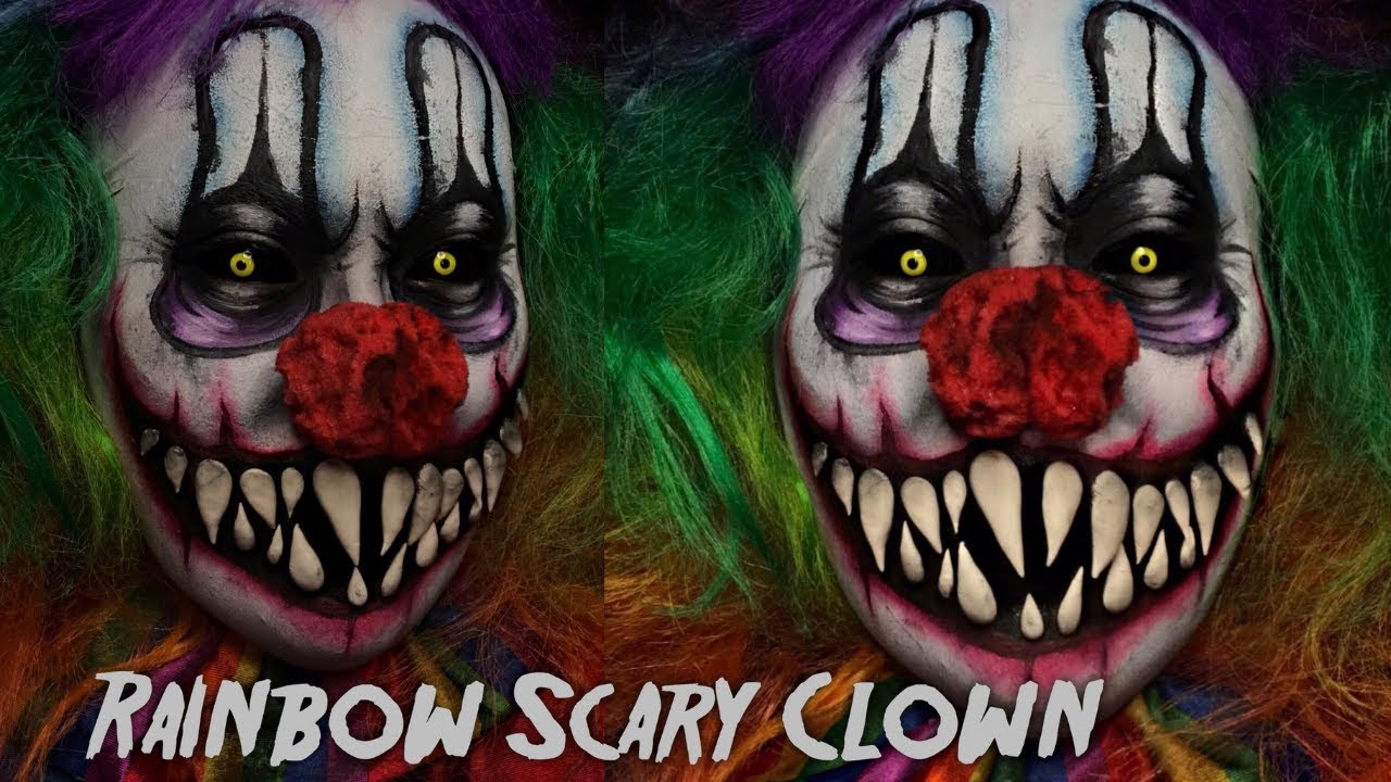 RAINBOW SCARY CLOWN | HALLOWEEN COSTUME MAKEUP TUTORIAL