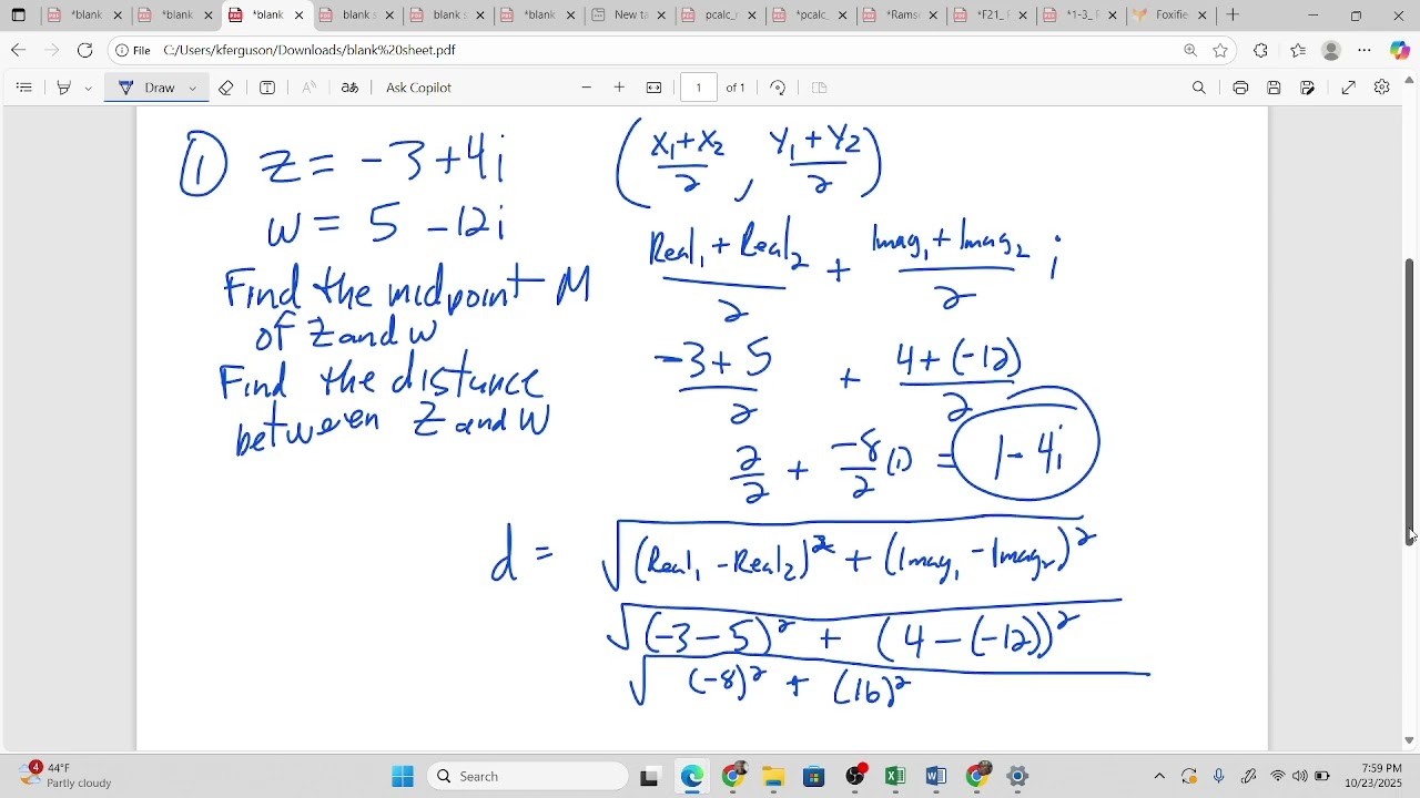 Pre Calc module test review part 1