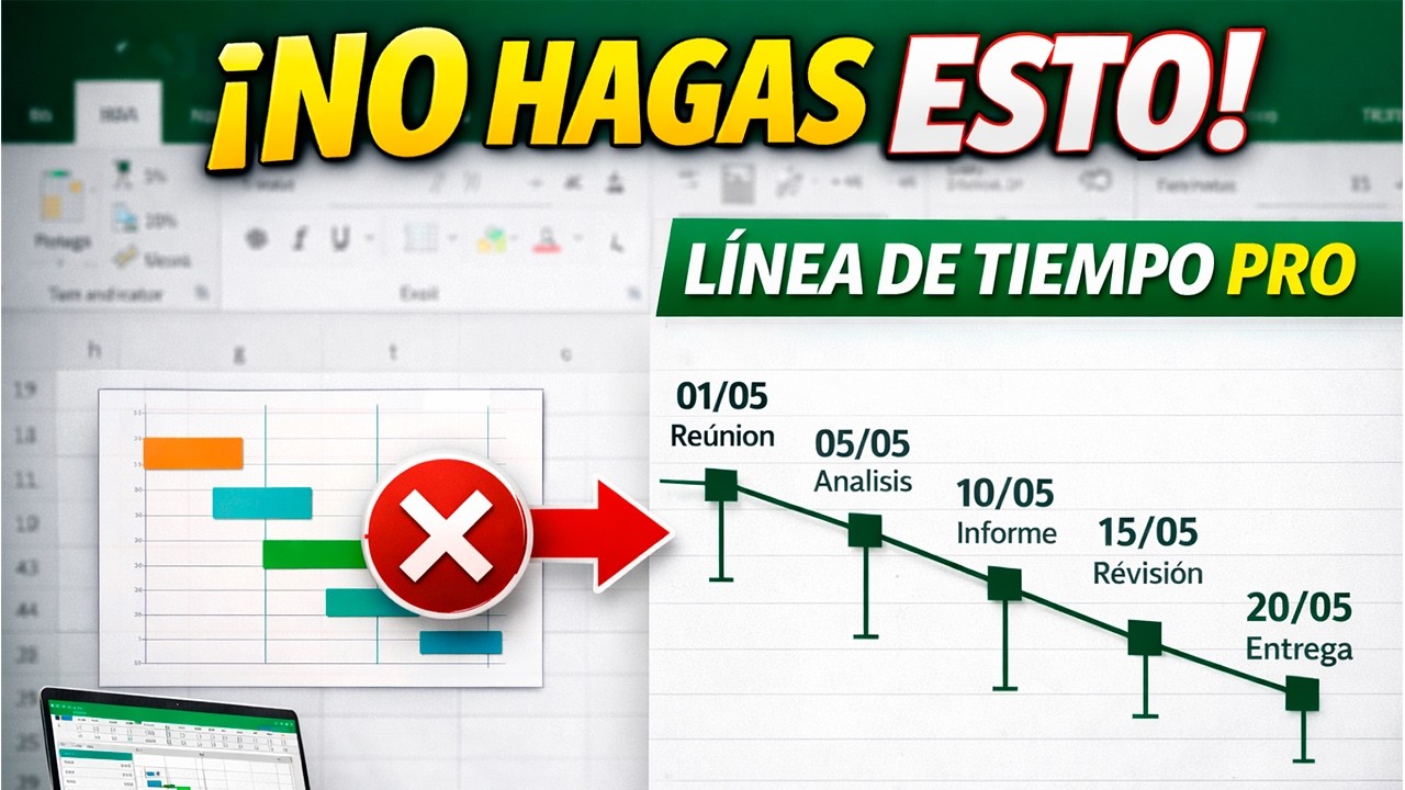 La forma correcta de hacer una LÍNEA DE TIEMPO en Excel