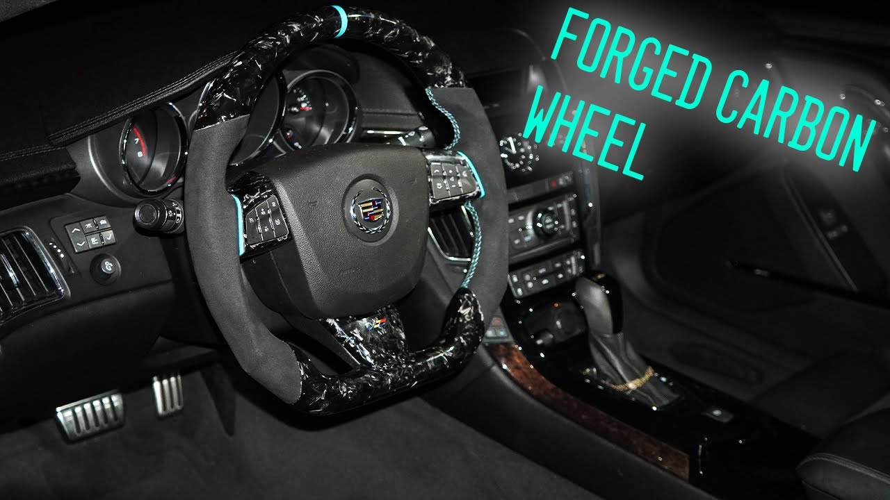 CTS V Installing my Forged Carbon Steering Wheel