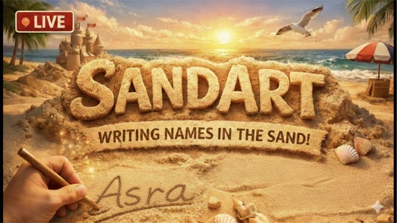 ASMR live writing names on sand🔴
