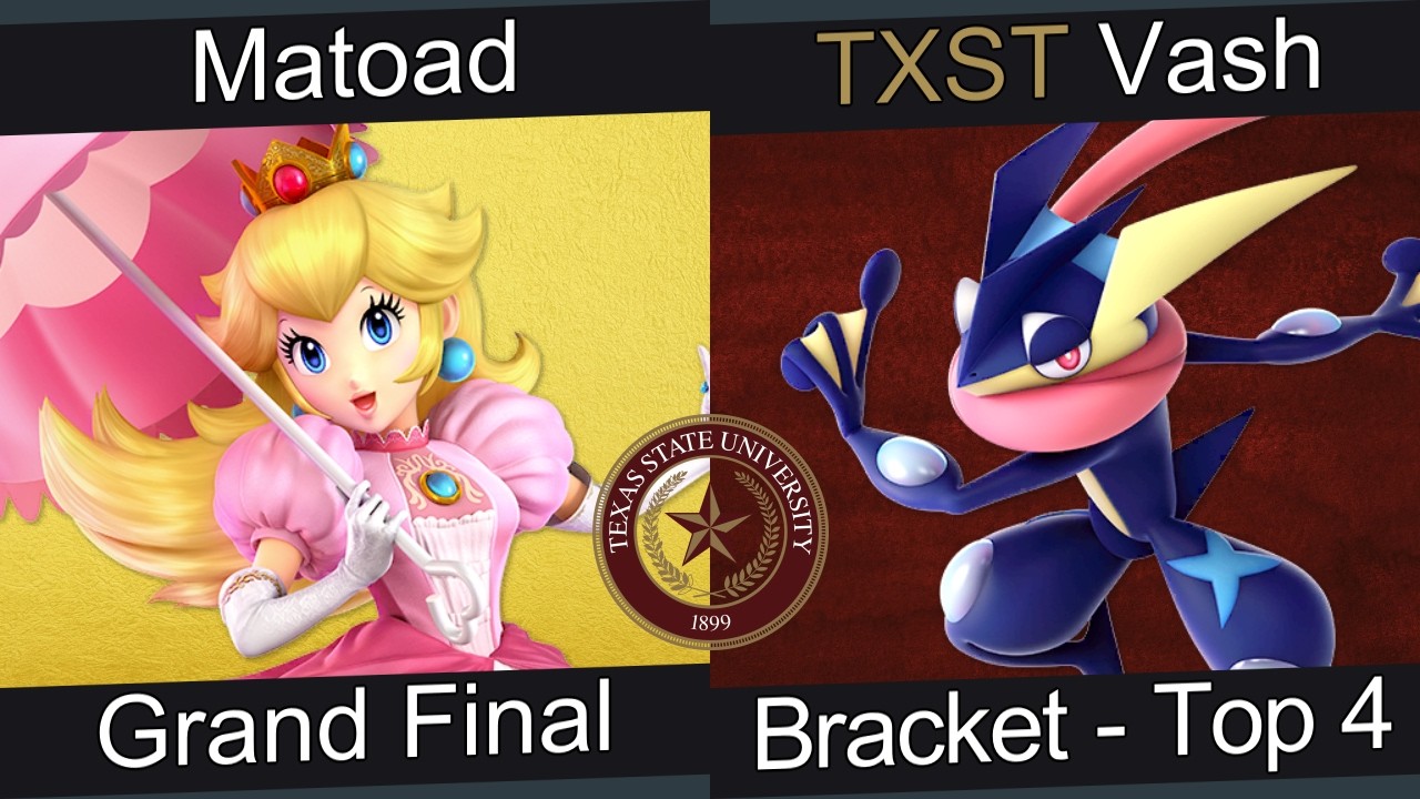 [Smash at George’s #78] Bracket - Top 4 - Matoad (Peach) VS TXST | Vash (Greninja)