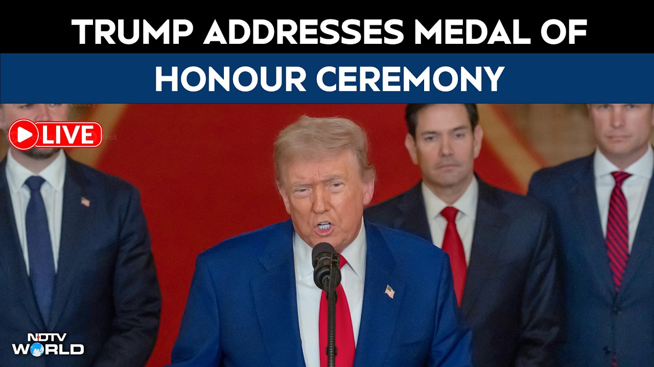 LIVE | Donald Trump Addresses Medal of Honour Ceremony In Washington DC Amid Middle East War