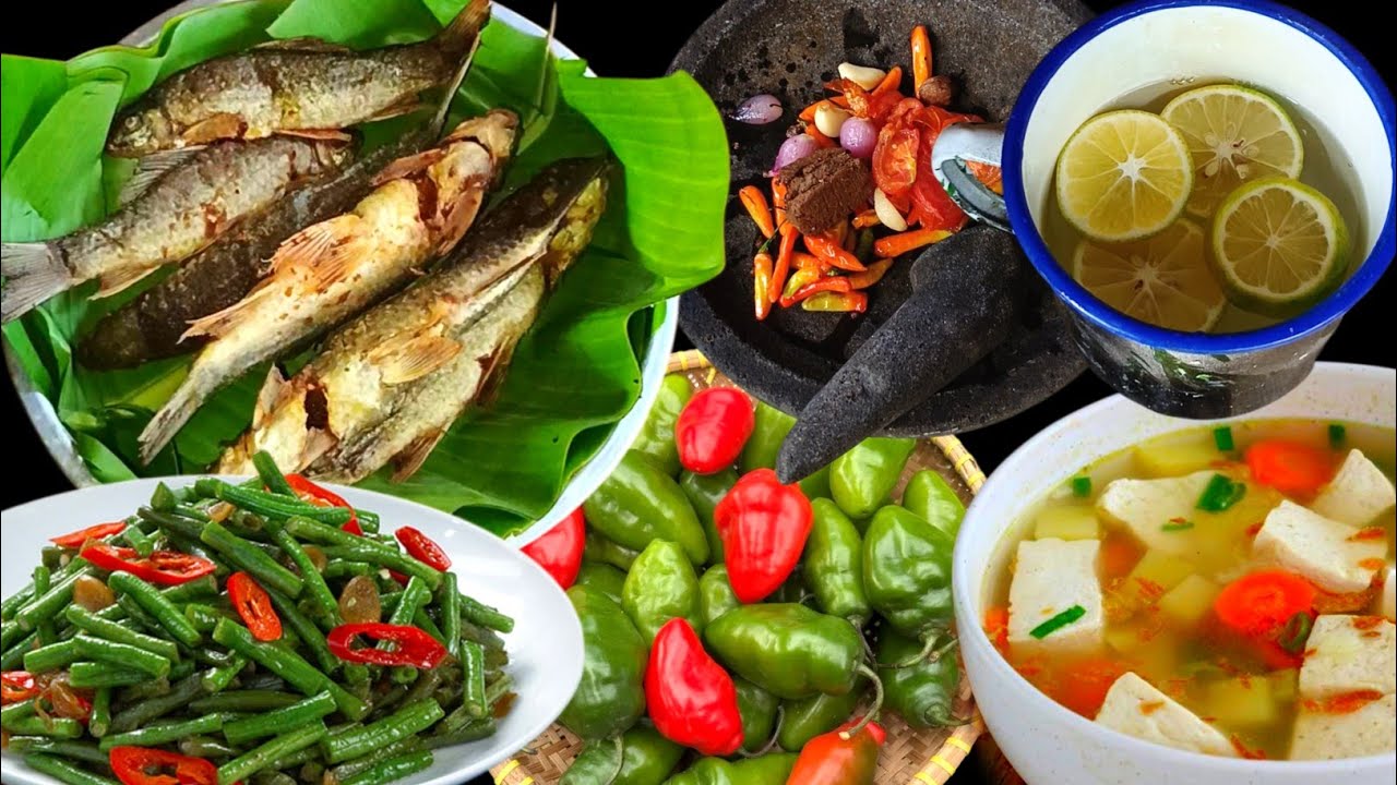 4 resep masakan desa sederhana; ikan goreng, tahu kuah pedas, oseng kacang panjang, ampela ayam
