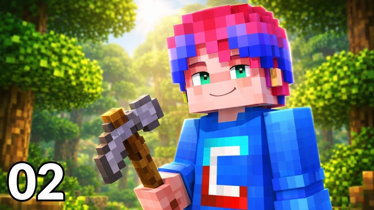 Minecraft’ta İlk Kaynaklarımı Topladım | Survival #2