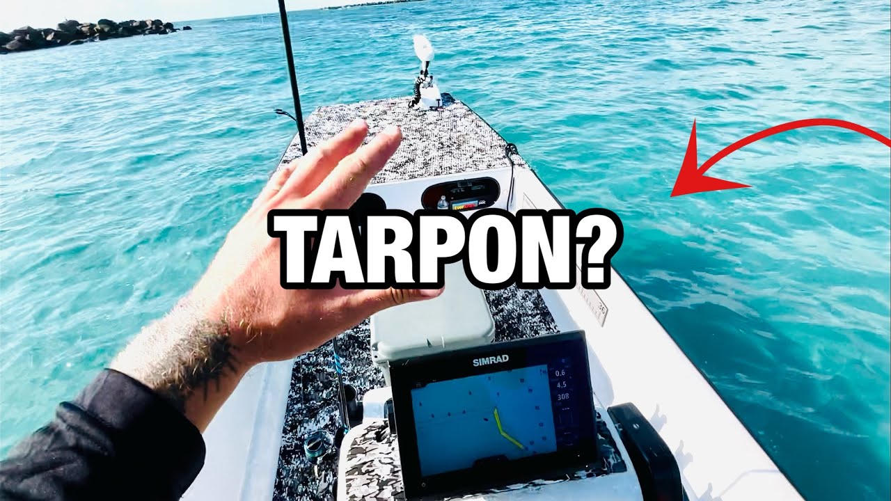 FISHING IN STUART FL - Carolina Skiff j16 / hooked on a tank!! Simrad go9