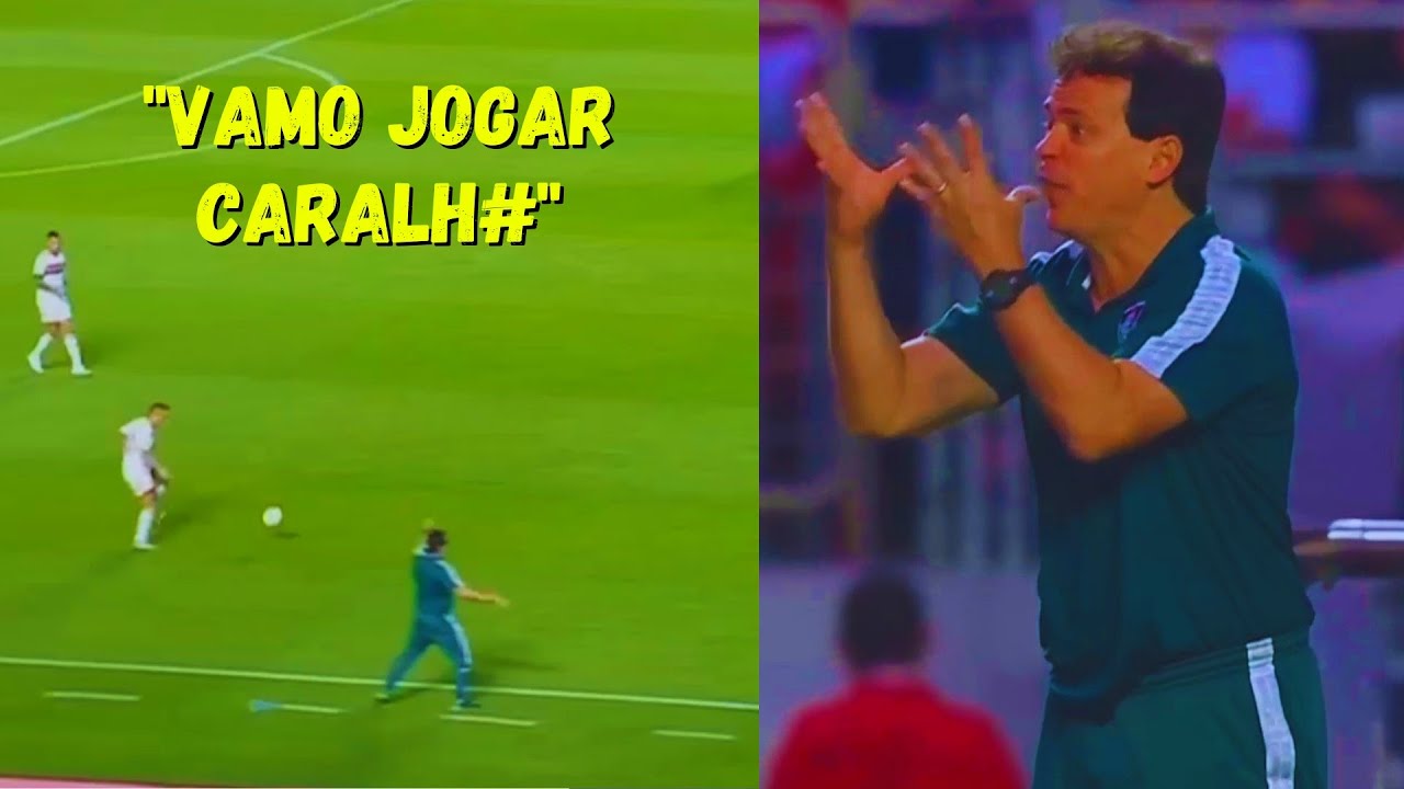 FERNANDO DINIZ XINGANDO E COBRANDO OS JOGADORES DO FLUMINENSE