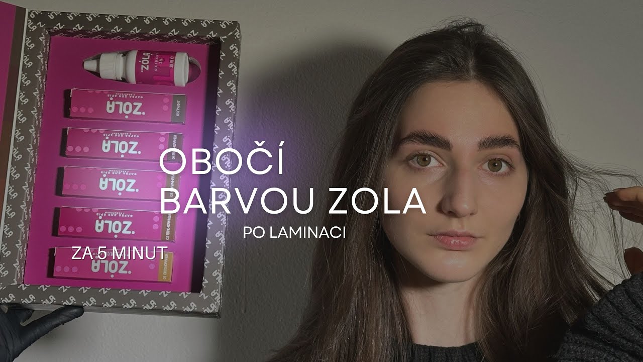 Obočí barvou Zola po laminaci