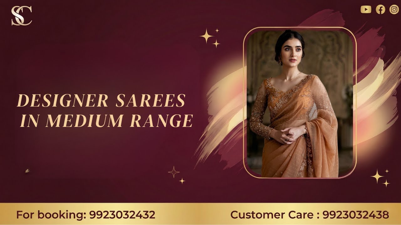 Designer Sarees In Medium Range | For Booking :- 9923032432  | Smart  Choice
