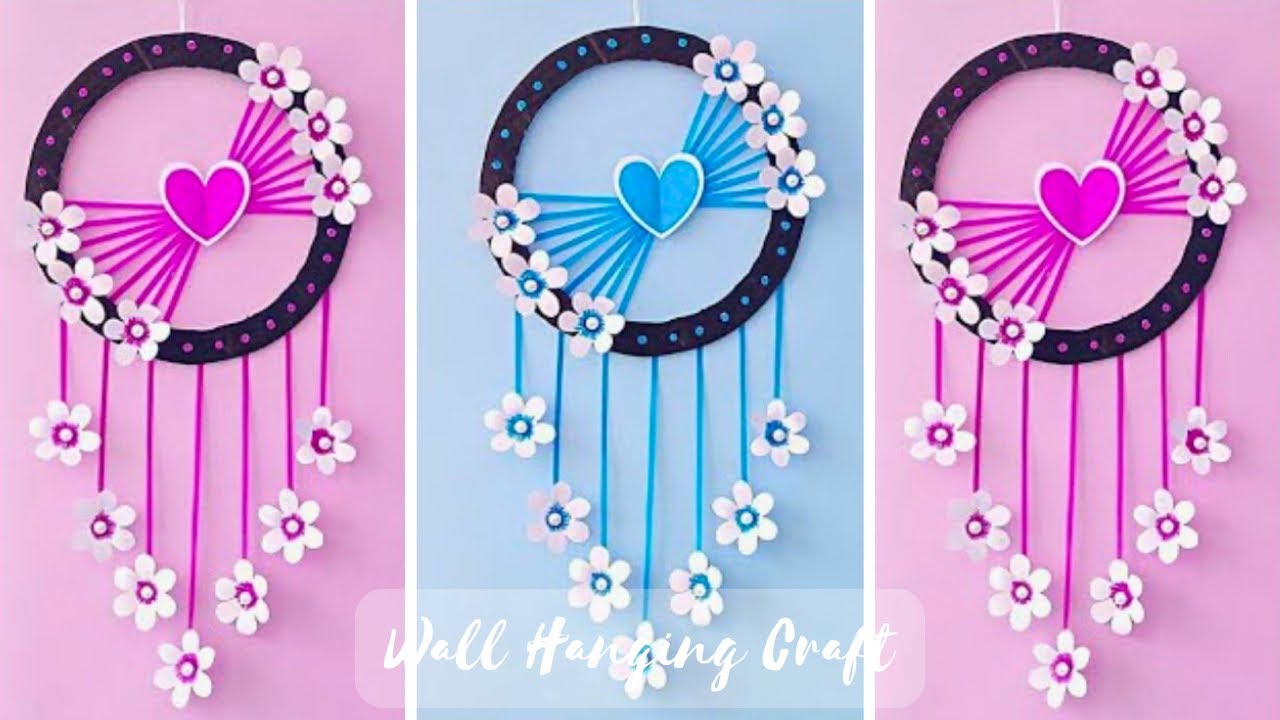 Unique Flower Wall Hanging / Quick Paper Craft For Home Decoration Easy Wall Mate DIY Wall Decor