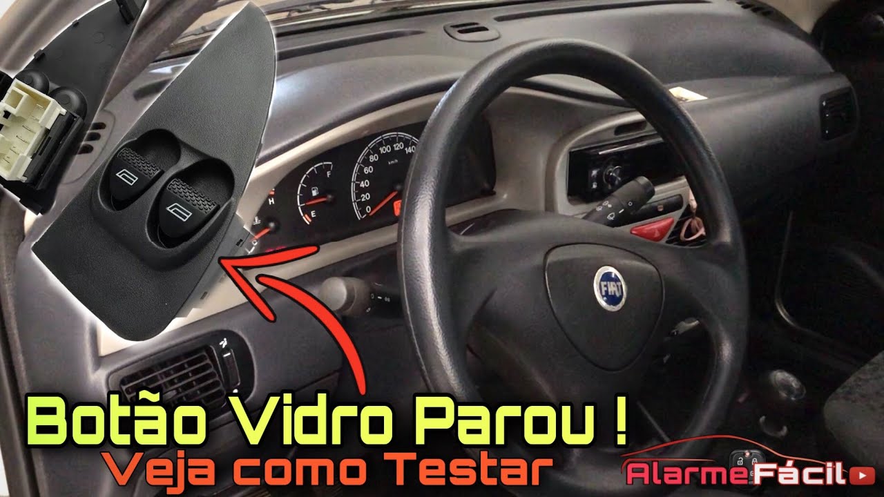 Vidro Motorista do Fiat Palio Parou ! Veja como testar o botão .