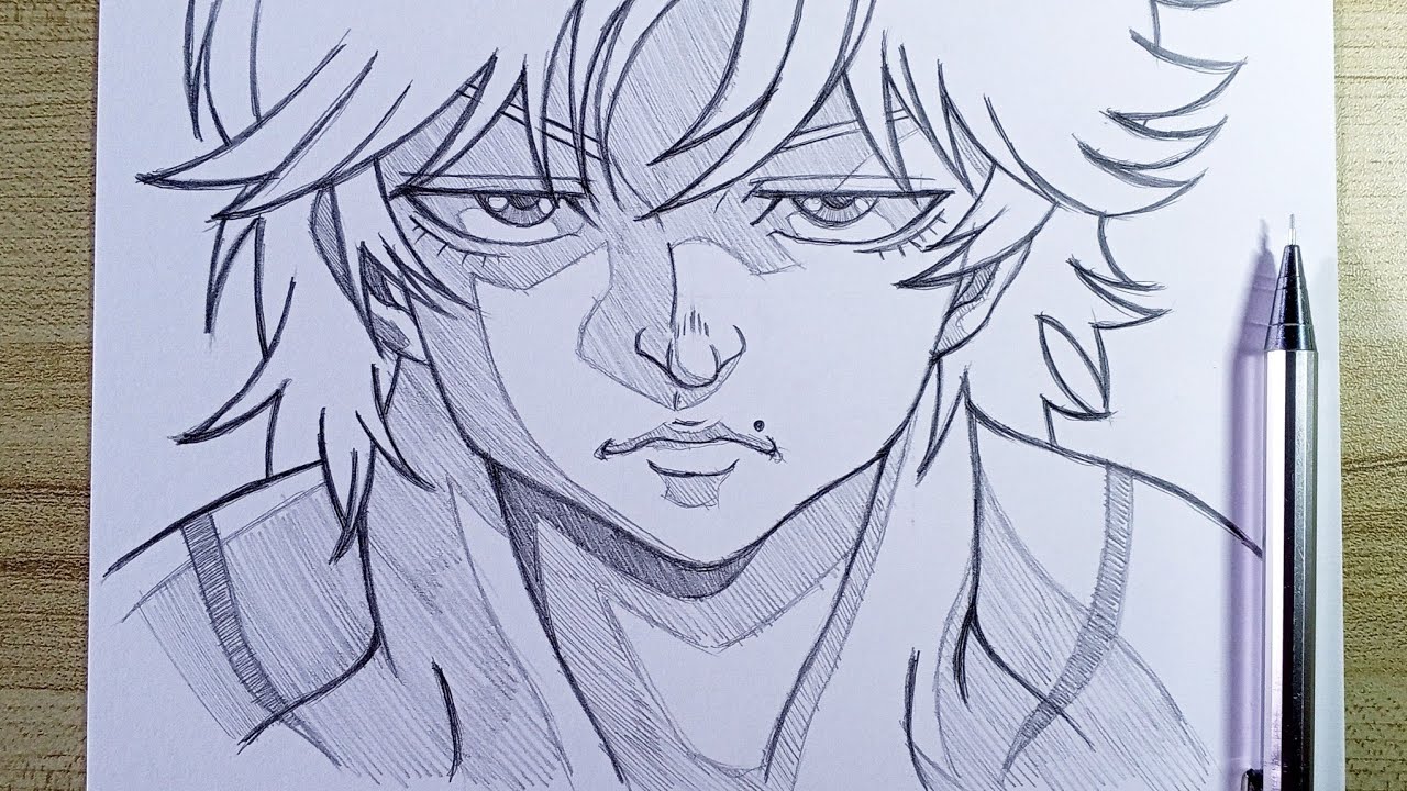 How to draw Baki Hanma easy step by step