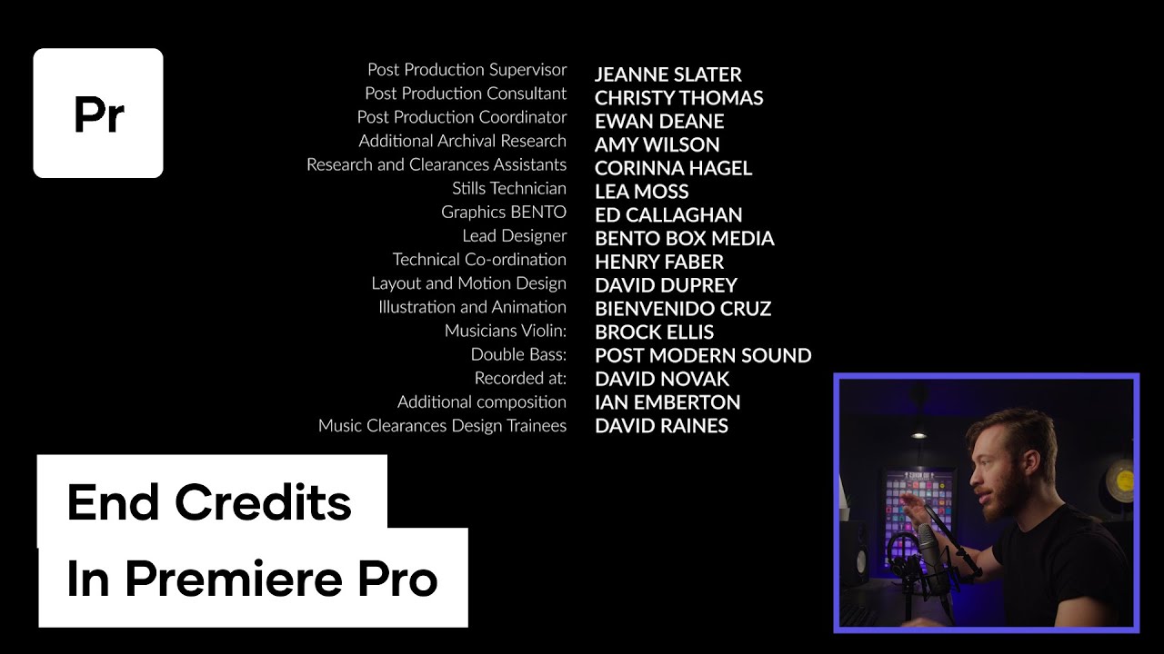 How To Create Rolling Credits In Premiere Pro