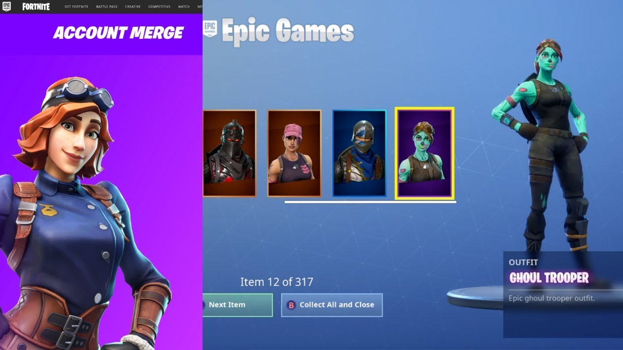 *NEW* Fortnite Account Merging Finally Completed! Unlocking 317 Items!