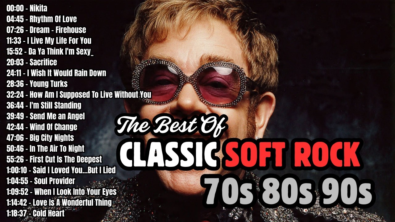 Elton John, Michael Bolton, Rod Stewart, Lionel Richie, Phil Collins | Soft Rock 70s 80s 90s Ballads