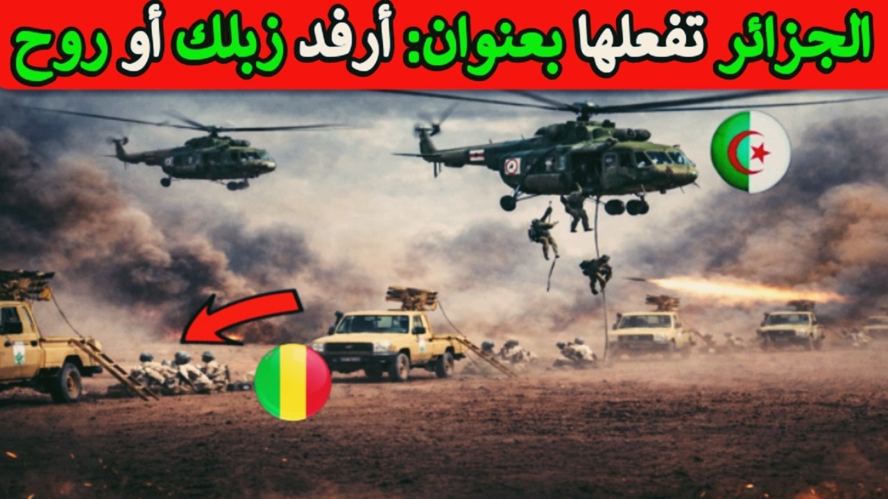 عاجل الجيش الجزائري ينقذ موريتانيا من الجيش المالي