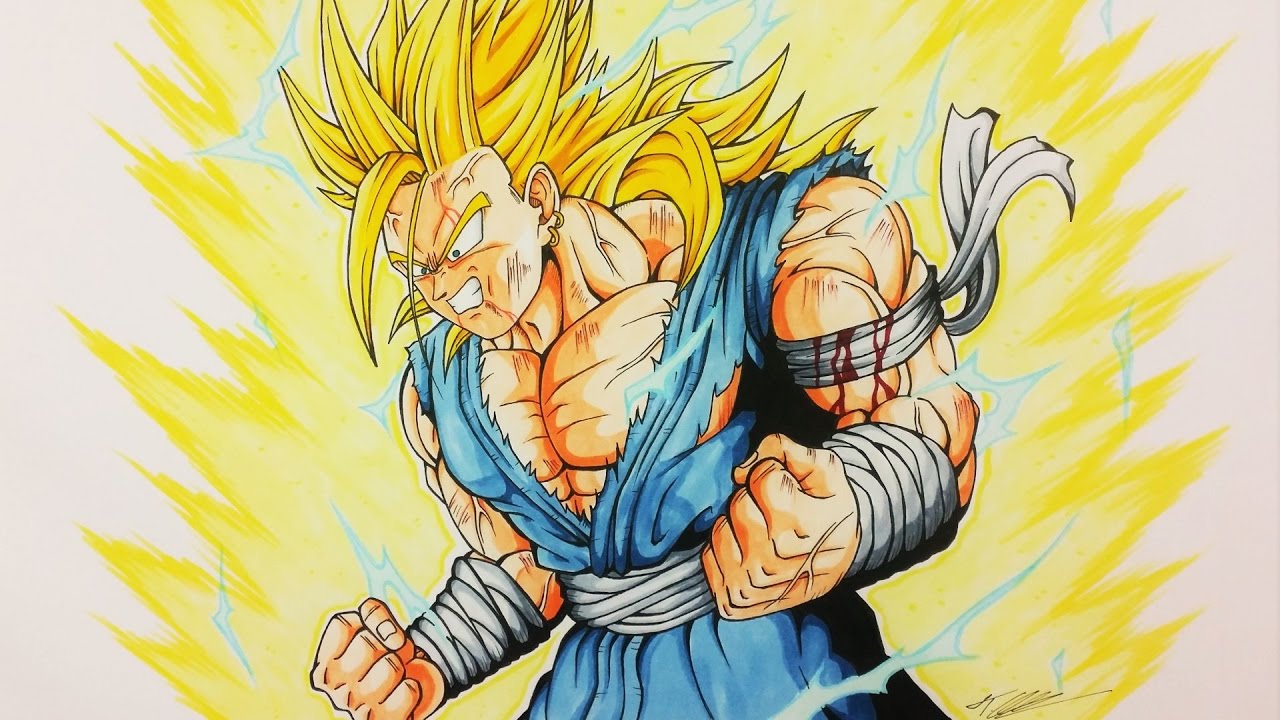 Drawing NEW created SAIYAN as SUPER SAIYAN 2 | TolgArt