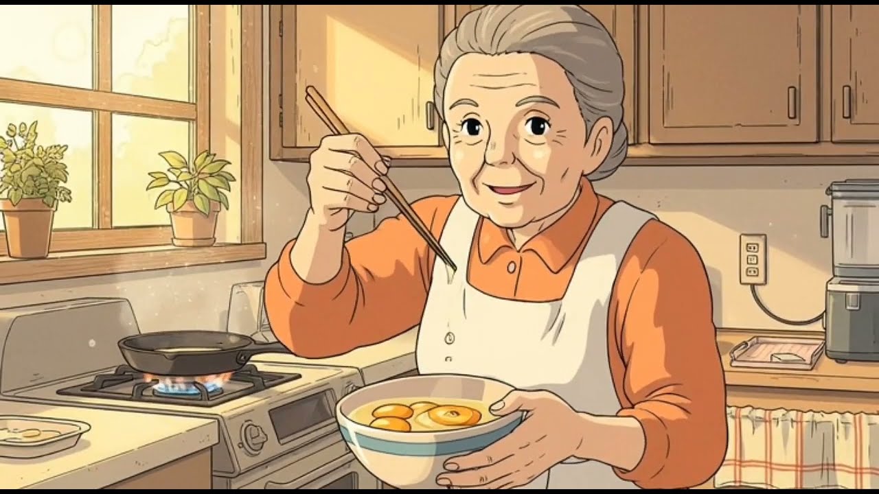 Grandmothers Cozy Kitchen at Dawn 🌿 Ghibli ASMR Morning Routine | Relaxing Home Vibes #ghibli