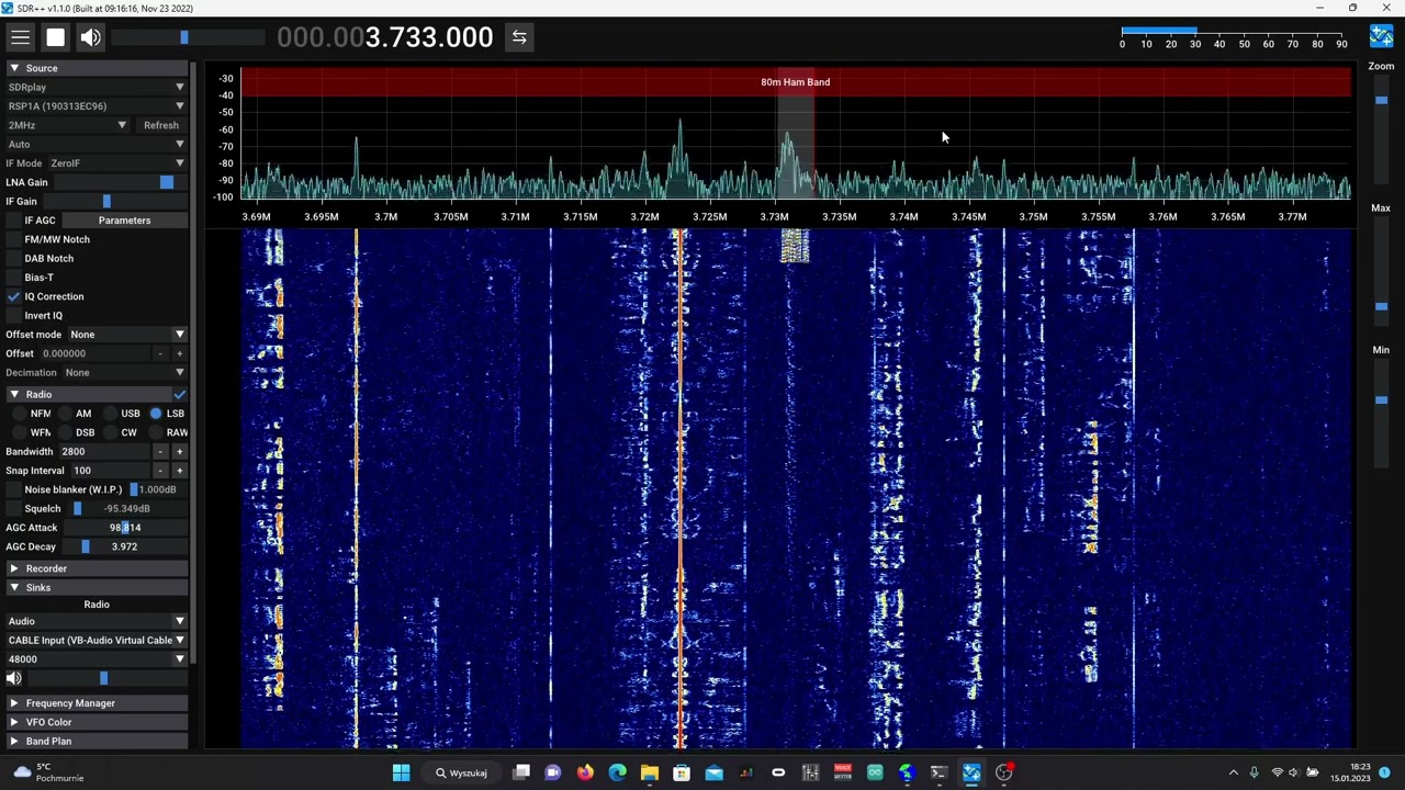 Digital SSTV 80m Test odbioru .