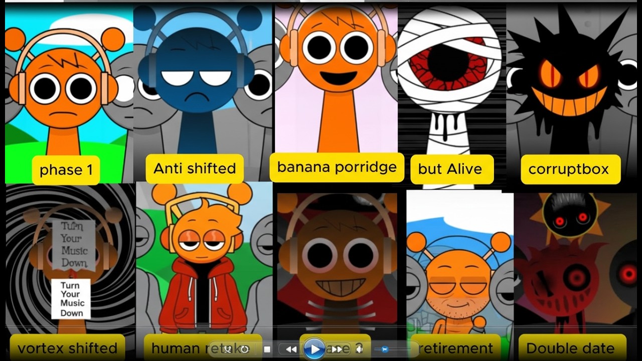 Incredibox Sprunki All PHASES From 1 - 10 #sprunki #incredibox #sprunkimod | Live-10